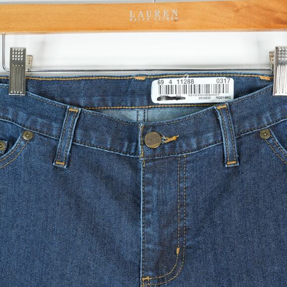 Carhartt Jeans Womens 14R Stretch Relaxed Fit Straight Leg Dark Denim 393-83 - Picture 4 of 11
